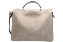 Load image into Gallery viewer, 極美品 FENDI フェンディ Peekaboo ISeeU ピーカブー アイシーユー ミディアム ハンドバッグ 7VA529 グレージュ スウェード 中古 4b012863