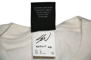 極美品 SAINT MICHAEL セントマイケル 半袖Tシャツ SM-YS8-0000-C15 サイズS ホワイト ジーザス アンディーウォーホル 中古 4b012888