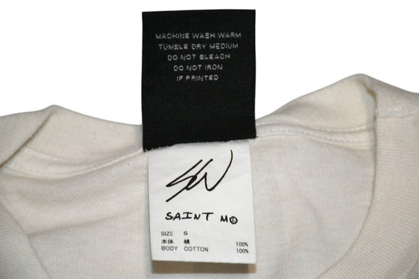 極美品 SAINT MICHAEL セントマイケル 半袖Tシャツ SM-YS8-0000-C15 サイズS ホワイト ジーザス アンディーウォーホル 中古 4b012888