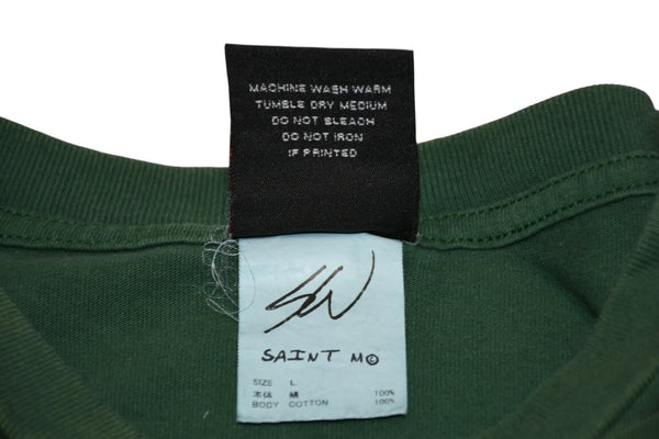 極美品 SAINT MICHAEL セントマイケル SAINT CLAN セイントクラン 半袖Tシャツ SM-YS8-0000-C16 サイズL グリーン 中古 4b012899
