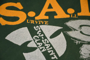 極美品 SAINT MICHAEL セントマイケル SAINT CLAN セイントクラン 半袖Tシャツ SM-YS8-0000-C16 サイズL グリーン 中古 4b012899