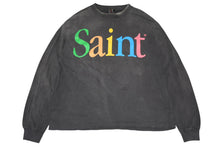 Load image into Gallery viewer, 極美品 SAINT MITCHAEL セントマイケル LS TEE SAINT 長袖Ｔシャツ SM-HR8-0000-032 サイズXL ブラック コットン 中古 4b012903