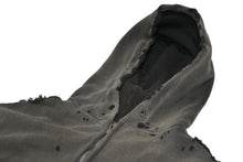 Load image into Gallery viewer, 新品同様 SAINT MXXXXXX セントマイケル 25SS ZIP UP HOODIE DOUBLE FACE ダメージ加工パーカー チャコールグレー サイズXL 中古 4b012908