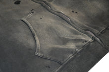 Load image into Gallery viewer, 新品同様 SAINT MXXXXXX セントマイケル 25SS ZIP UP HOODIE DOUBLE FACE ダメージ加工パーカー チャコールグレー サイズXL 中古 4b012908