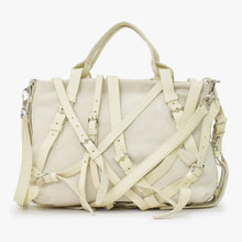 Load image into Gallery viewer, Alexander Wang アレキサンダーワン マルチベルトデザイン 2WAY ハンドバッグ ベージュ スウェード レザー シルバー金具 美品 中古 4b012931