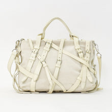 Load image into Gallery viewer, Alexander Wang アレキサンダーワン マルチベルトデザイン 2WAY ハンドバッグ ベージュ スウェード レザー シルバー金具 美品 中古 4b012931