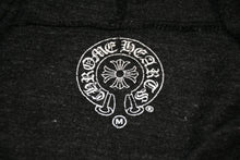 Load image into Gallery viewer, CHROME HEARTS クロムハーツ 霜降り ジップアップフーディー パーカー ロゴ プリント サイズM グレー 美品 中古 4b012943