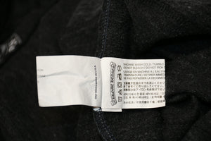 CHROME HEARTS クロムハーツ 霜降り ジップアップフーディー パーカー ロゴ プリント サイズM グレー 美品 中古 4b012943