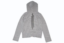 Load image into Gallery viewer, CHROME HEARTS クロムハーツ ジップアップフーディー パーカー ロゴ プリント サイズXS グレー 美品 中古 4b012944