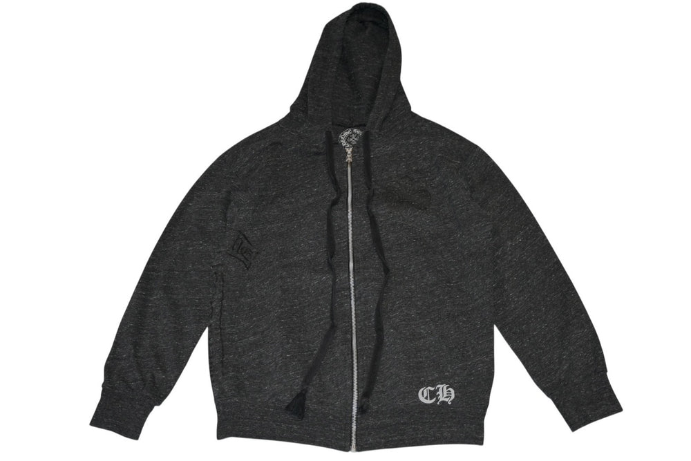CHROME HEARTS Zip Up Hoodie Parka T BAR Print Size L Gray Good Condition Used 4b012945