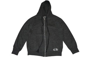 CHROME HEARTS クロムハーツ ジップアップフーディー パーカー T BAR プリント サイズL グレー 美品 中古 4b012945