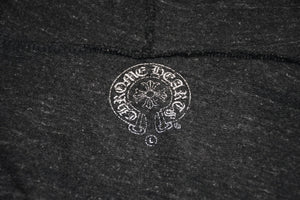 CHROME HEARTS クロムハーツ ジップアップフーディー パーカー T BAR プリント サイズL グレー 美品 中古 4b012945