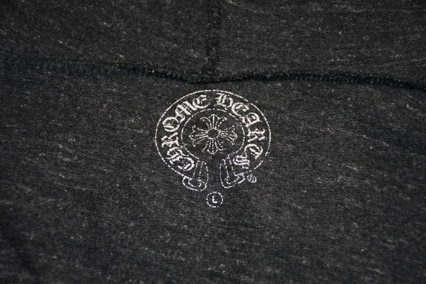 CHROME HEARTS クロムハーツ ジップアップフーディー パーカー T BAR プリント サイズL グレー 美品 中古 4b012945
