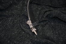 Load image into Gallery viewer, CHROME HEARTS クロムハーツ ジップアップフーディー パーカー T BAR プリント サイズL グレー 美品 中古 4b012945