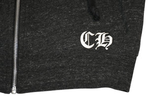 CHROME HEARTS クロムハーツ ジップアップフーディー パーカー T BAR プリント サイズL グレー 美品 中古 4b012945