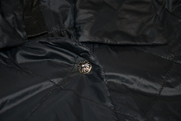 CHROME HEARTS クロムハーツ キルティング ナイロン ジャケット コート クロスボール サイズXS シルバー925 美品 中古 4b012947