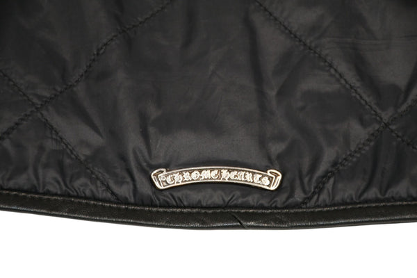 CHROME HEARTS クロムハーツ キルティング ナイロン ジャケット コート クロスボール サイズXS シルバー925 美品 中古 4b012947