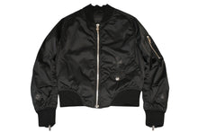 Load image into Gallery viewer, CHROME HEARTS クロムハーツ ジャケット MA1 サイズXS レザーパッチ ブラック ナイロン シルバー925 美品 中古 4b012948