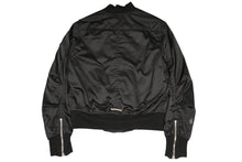 Load image into Gallery viewer, CHROME HEARTS クロムハーツ ジャケット MA1 サイズXS レザーパッチ ブラック ナイロン シルバー925 美品 中古 4b012948