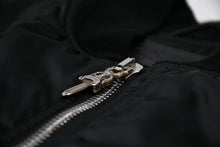 Load image into Gallery viewer, CHROME HEARTS クロムハーツ ジャケット MA1 サイズXS レザーパッチ ブラック ナイロン シルバー925 美品 中古 4b012948