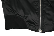 Load image into Gallery viewer, CHROME HEARTS クロムハーツ ジャケット MA1 サイズXS レザーパッチ ブラック ナイロン シルバー925 美品 中古 4b012948