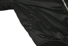 Load image into Gallery viewer, CHROME HEARTS クロムハーツ ジャケット MA1 サイズXS レザーパッチ ブラック ナイロン シルバー925 美品 中古 4b012948