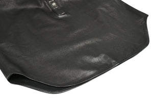 CHROME HEARTS クロムハーツ デニム レザーシャツ ワンピース クロスボール サイズS ブラック シルバー925 美品 中古 4b012949