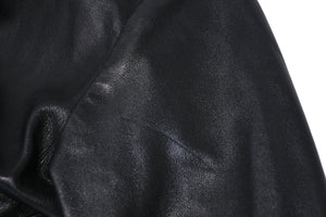 CHROME HEARTS クロムハーツ デニム レザーシャツ ワンピース クロスボール サイズS ブラック シルバー925 美品 中古 4b012949