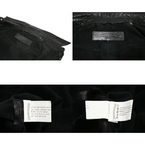 CHROME HEARTS クロムハーツ デニム レザーシャツ ワンピース クロスボール サイズS ブラック シルバー925 美品 中古 4b012949