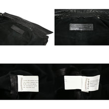 Load image into Gallery viewer, CHROME HEARTS クロムハーツ デニム レザーシャツ ワンピース クロスボール サイズS ブラック シルバー925 美品 中古 4b012949