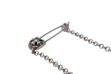 Load image into Gallery viewer, 極美品 CHROME HEARTS クロムハーツ セーフティピン ネックレス スモール 1Pダイヤ チャーム シルバー SV925 5.8g 中古 4b012950