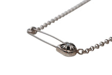 Load image into Gallery viewer, 極美品 CHROME HEARTS クロムハーツ セーフティピン ネックレス スモール 1Pダイヤ チャーム シルバー SV925 5.8g 中古 4b012950