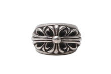 Load image into Gallery viewer, CHROME HEARTS クロムハーツ FLORAL CROSS フローラルクロス リング 指輪 重量約15.4g サイズ9号 スターリングシルバー 美品 中古 4b012951