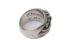Load image into Gallery viewer, CHROME HEARTS クロムハーツ FLORAL CROSS フローラルクロス リング 指輪 重量約15.4g サイズ9号 スターリングシルバー 美品 中古 4b012951