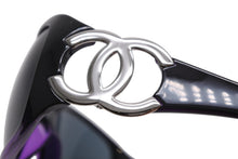 Load image into Gallery viewer, 極美品 CHANEL シャネル サングラス アイウェア 6014 c.878/70 サイズ64□16 120 ココマーク パープル 中古 4b012960
