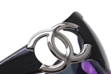Load image into Gallery viewer, 極美品 CHANEL シャネル サングラス アイウェア 6014 c.878/70 サイズ64□16 120 ココマーク パープル 中古 4b012960
