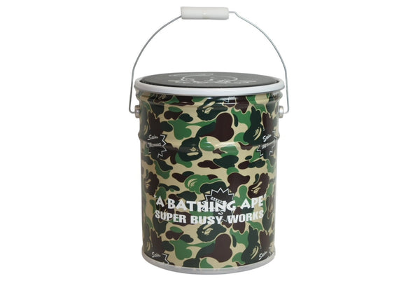 新品未使用品 アベイシングエイプ×セントマイケル 26SS 缶スツール 1M23-192-901 マルチカラー スチール PVC ウレタン シルバー金具 中古 4b012984