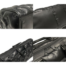 Load image into Gallery viewer, 極美品 LOUIS VUITTON ルイヴィトン キーポル スリーポール バンドリエール60 ヴァージル アブロー ロゴ M55692 レザー ブラック 中古 4b012999
