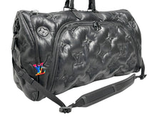 Load image into Gallery viewer, 極美品 LOUIS VUITTON ルイヴィトン キーポル スリーポール バンドリエール60 ヴァージル アブロー ロゴ M55692 レザー ブラック 中古 4b012999