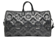 Load image into Gallery viewer, 極美品 LOUIS VUITTON ルイヴィトン キーポル スリーポール バンドリエール60 ヴァージル アブロー ロゴ M55692 レザー ブラック 中古 4b012999