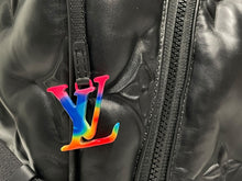 Load image into Gallery viewer, 極美品 LOUIS VUITTON ルイヴィトン キーポル スリーポール バンドリエール60 ヴァージル アブロー ロゴ M55692 レザー ブラック 中古 4b012999