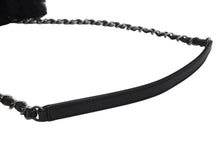Load image into Gallery viewer, 新品同様 CHANEL シャネル Sフラップ Wチェーンショルダーバッグ 21番台 オリラグファー ラムスキン ココマーク ブラック 中古 4b013014