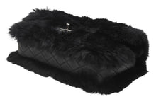 Load image into Gallery viewer, 新品同様 CHANEL シャネル Sフラップ Wチェーンショルダーバッグ 21番台 オリラグファー ラムスキン ココマーク ブラック 中古 4b013014