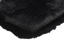Load image into Gallery viewer, 新品同様 CHANEL シャネル Sフラップ Wチェーンショルダーバッグ 21番台 オリラグファー ラムスキン ココマーク ブラック 中古 4b013014