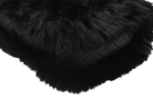Load image into Gallery viewer, 新品同様 CHANEL シャネル Sフラップ Wチェーンショルダーバッグ 21番台 オリラグファー ラムスキン ココマーク ブラック 中古 4b013014