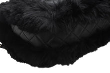Load image into Gallery viewer, 新品同様 CHANEL シャネル Sフラップ Wチェーンショルダーバッグ 21番台 オリラグファー ラムスキン ココマーク ブラック 中古 4b013014