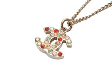 Load image into Gallery viewer, 極美品 CHANEL シャネル ココマーク ネックレス 重量約5.1g 04A刻印 全長約43cm マルチラインストーン GP メタル ゴールド 中古 4b011979
