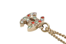 Load image into Gallery viewer, 極美品 CHANEL シャネル ココマーク ネックレス 重量約5.1g 04A刻印 全長約43cm マルチラインストーン GP メタル ゴールド 中古 4b011979