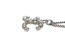 Load image into Gallery viewer, 極美品 CHANEL シャネル ココマーク ネックレス 重量約7.7g 04V刻印 全長約43cm メタル ラインストーン シルバー クリア 中古 4b011980