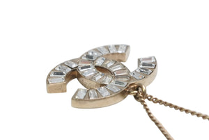 CHANEL シャネル ココマーク ネックレス 重量約14.3g 10P刻印 全長約62cmGP メタル ラインストーン ゴールド 美品 中古 4b011929